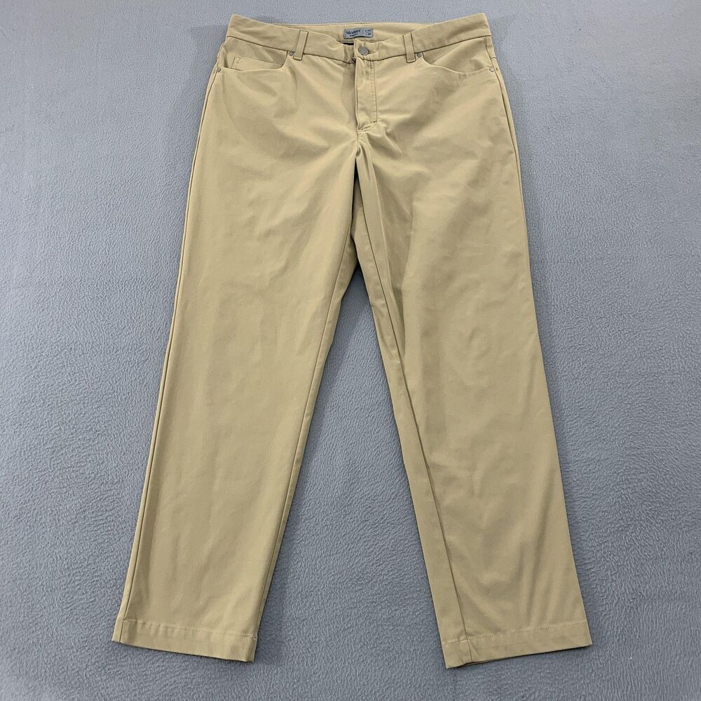 VRST Athletic Pants Mens 35x29 Beige Stretch Khaki 5 Pocket Golf Chino Casual